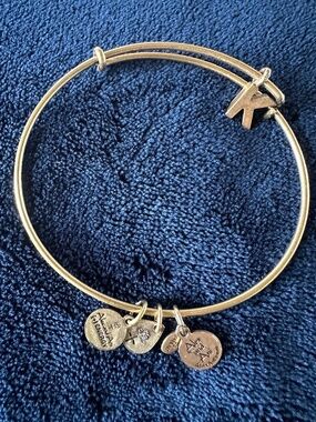 ALEX AND ANI INTIAL "K" CHARM BANGLE